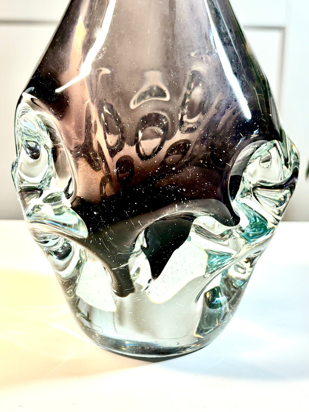 Börne Augustsson for Åseda Glasbruk Art Glass Vase | Swedish Mid-Century Modern