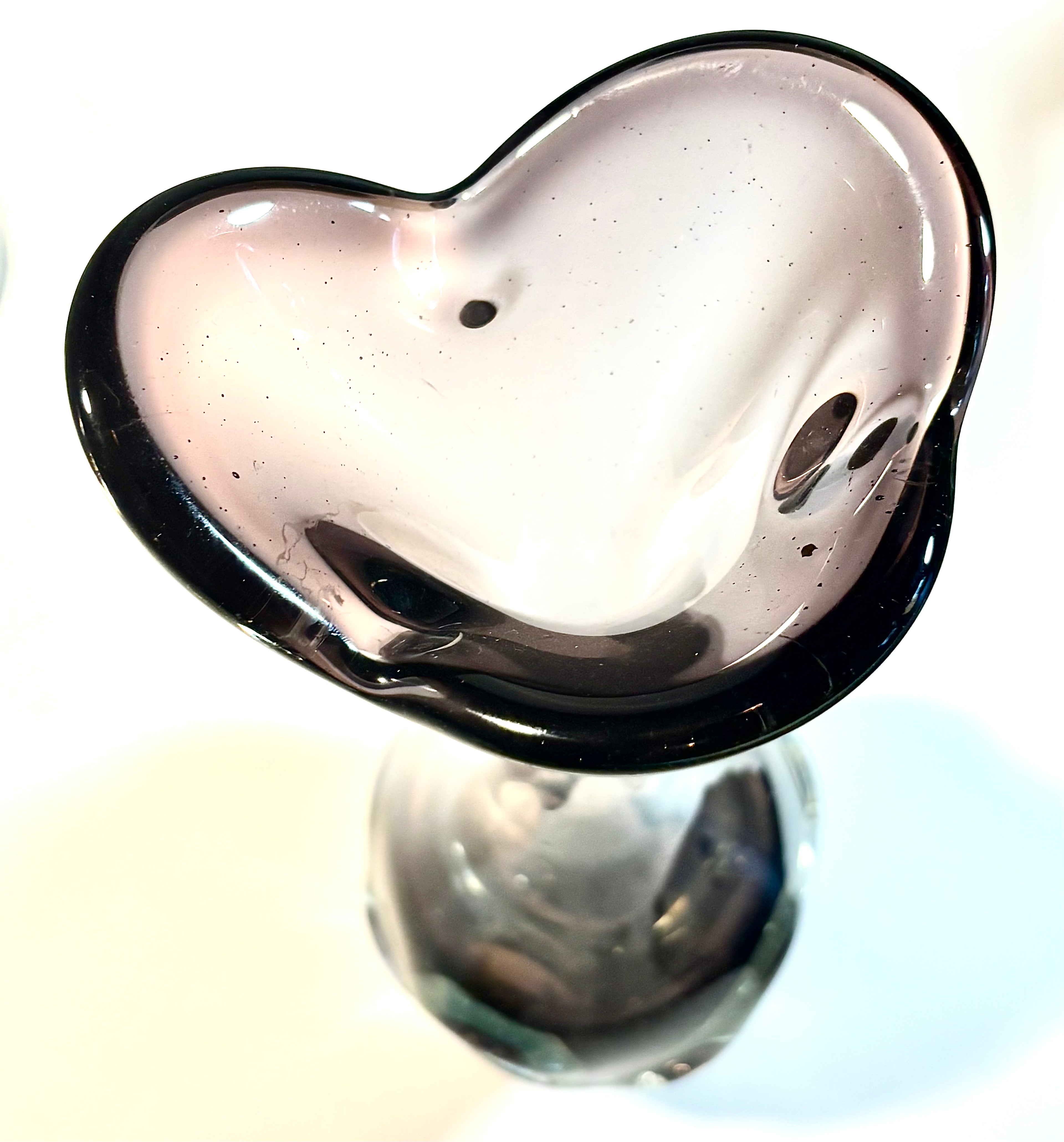 Börne Augustsson for Åseda Glasbruk Art Glass Vase | Swedish Mid-Century Modern