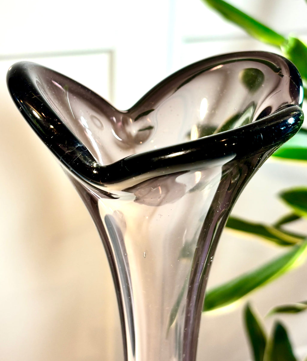 Börne Augustsson for Åseda Glasbruk Art Glass Vase | Swedish Mid-Century Modern