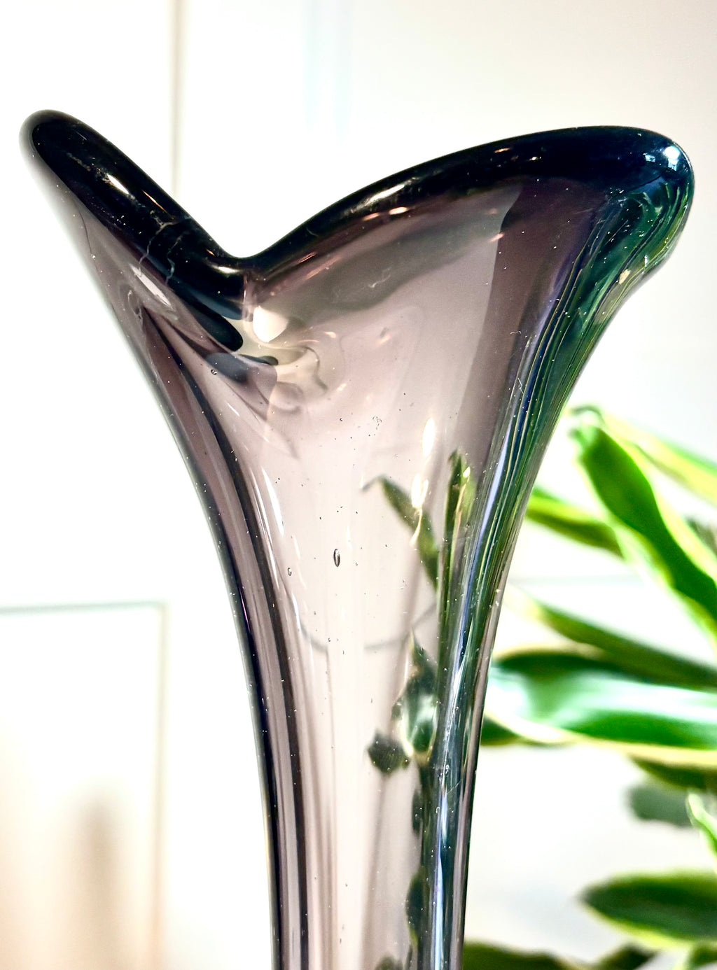 Börne Augustsson for Åseda Glasbruk Art Glass Vase | Swedish Mid-Century Modern