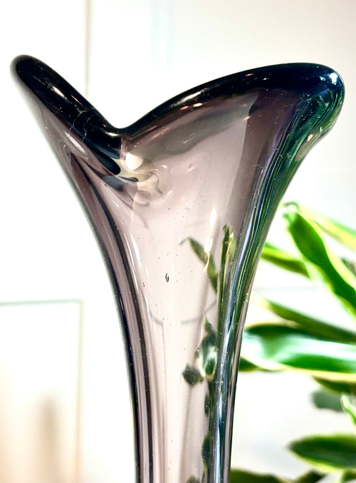 Börne Augustsson for Åseda Glasbruk Art Glass Vase | Swedish Mid-Century Modern