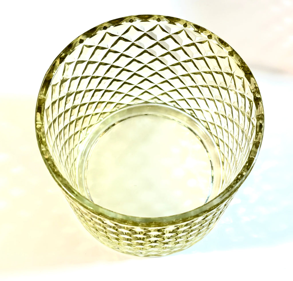 Scandinavian Harlequin Glass Apothecary Jar with Lid | Pastel Candy Storage Canister