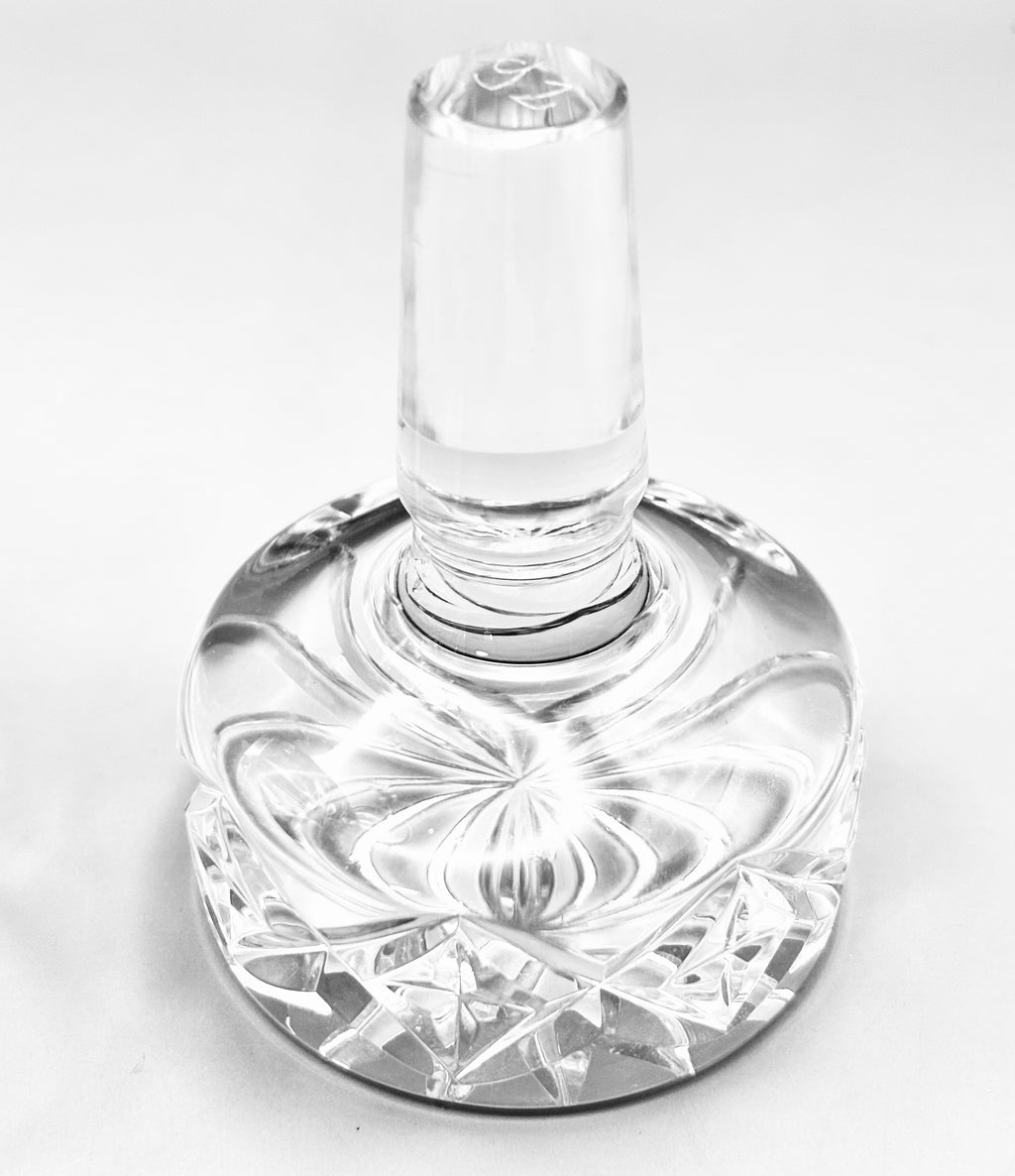 Bohemian Cut Crystal Decanter – Hand-Cut Crystal Carafe, Engraved Stopper No. 92