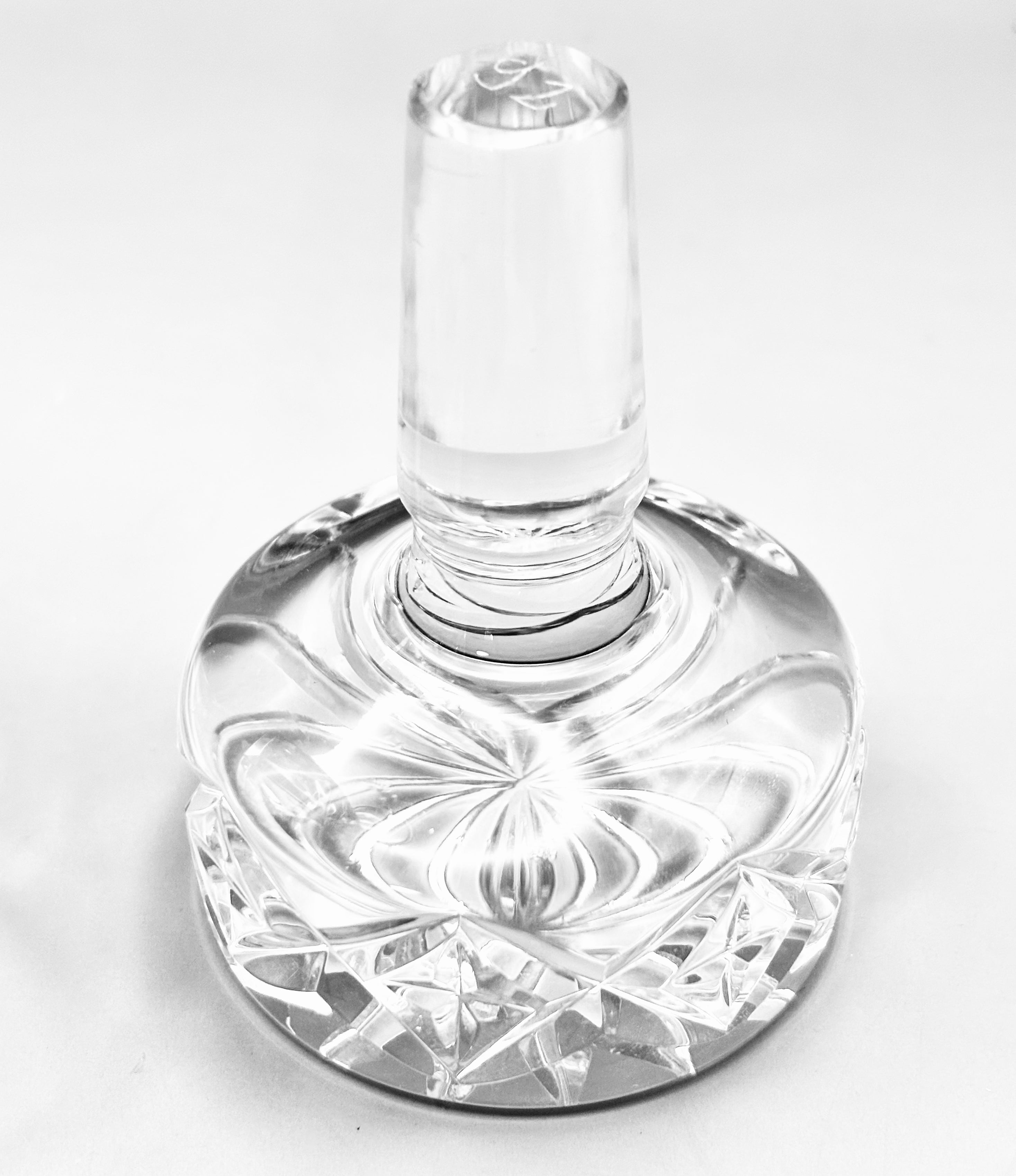 Bohemian Cut Crystal Decanter – Hand-Cut Crystal Carafe, Engraved Stopper No. 92