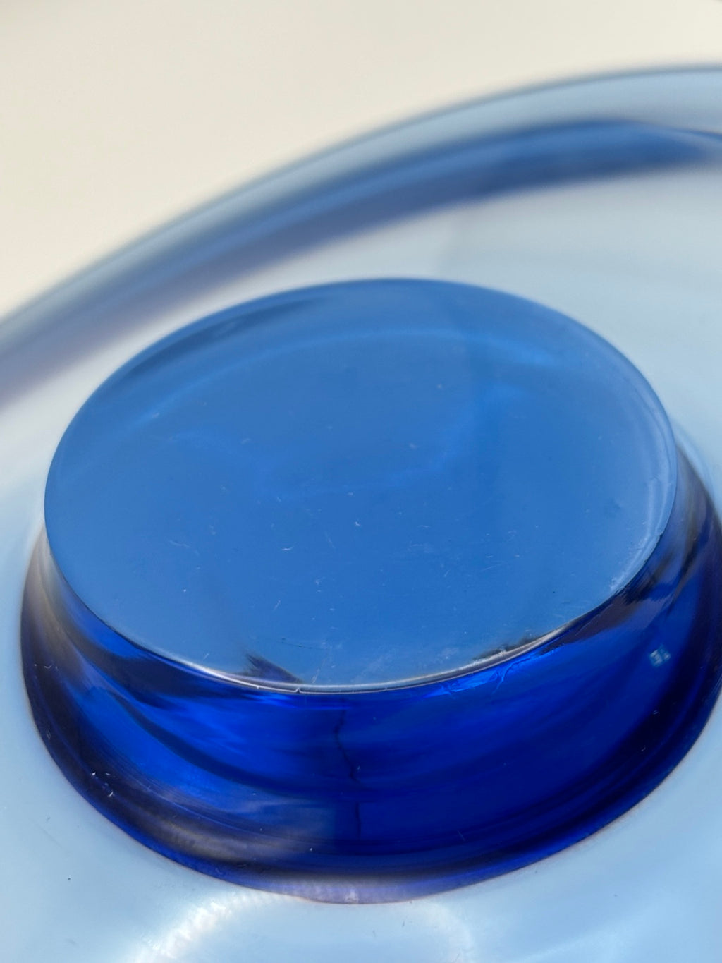 Holmegaard Selandia Blue Art Glass Bowl – Per Lütken – Danish Mid-Century Design – Original Box & Brochure