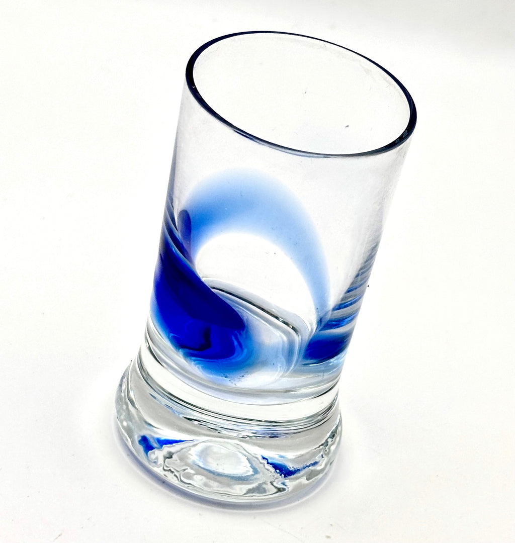 Holmegaard Blue Time Shot Glasses Set of 6 | Christel & Christer Holmgren 1971