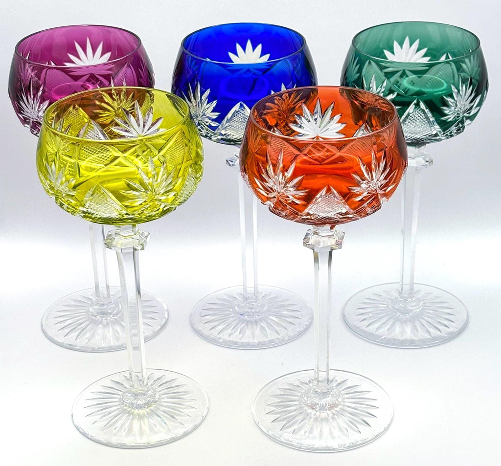 Val Saint Lambert Crystal Wine Glasses – Berncastel Harlequin