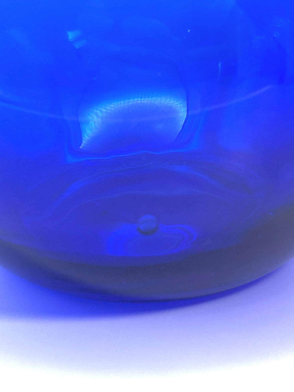 Cobalt Blue Crystal Glass Pitcher, Vintage Holmegaard Design By Per Lütken, Denmark