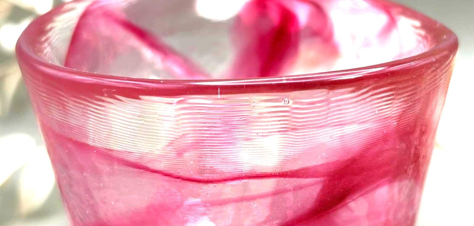 Kosta Boda, Ulrica Hydman-Vallien, Pink Art Glass Bud Vase | Swedish Scandinavian Decor