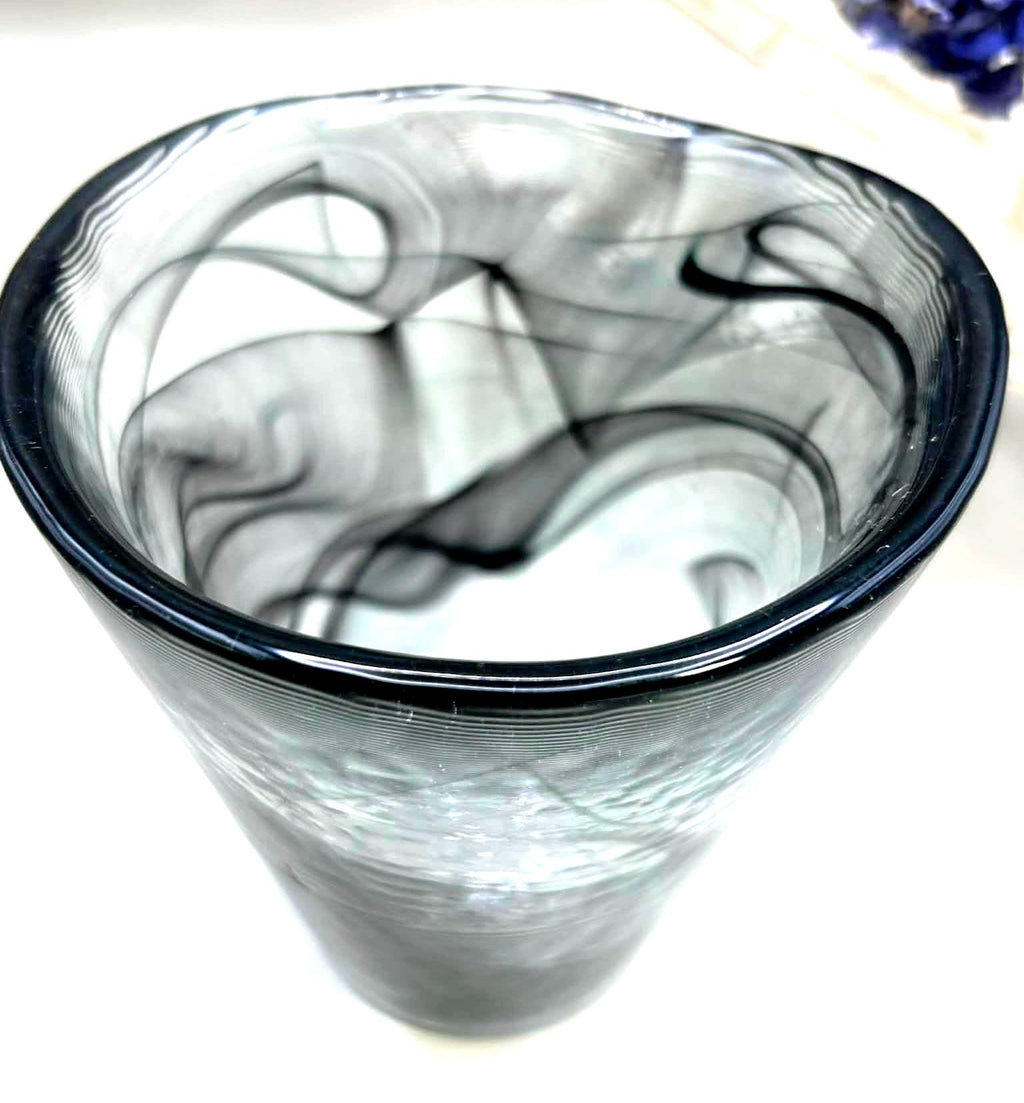 Kosta Boda Smoky Grey Art Glass Vase | Ulrica Hydman Vallien