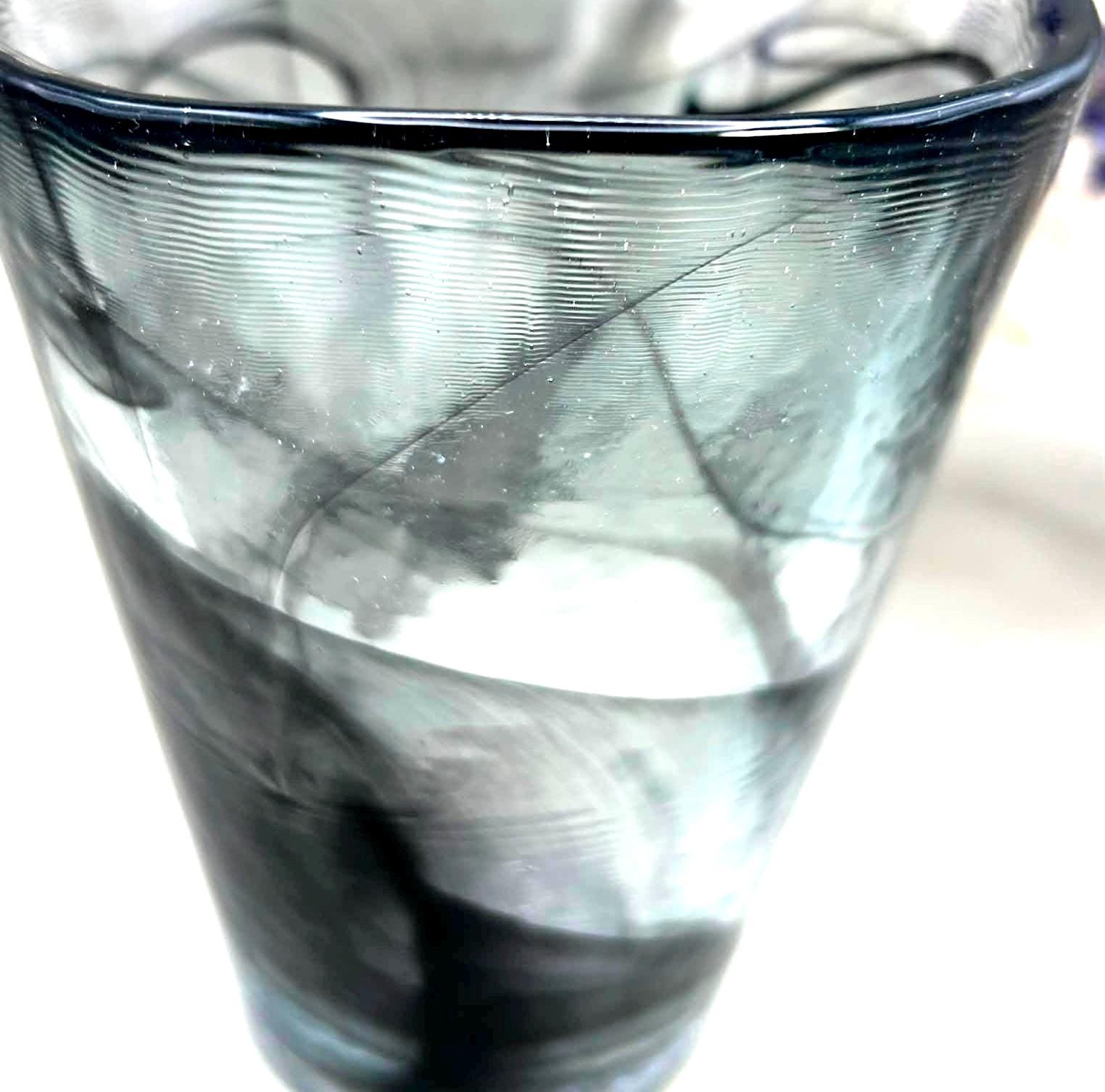 Kosta Boda Smoky Grey Art Glass Vase | Ulrica Hydman Vallien
