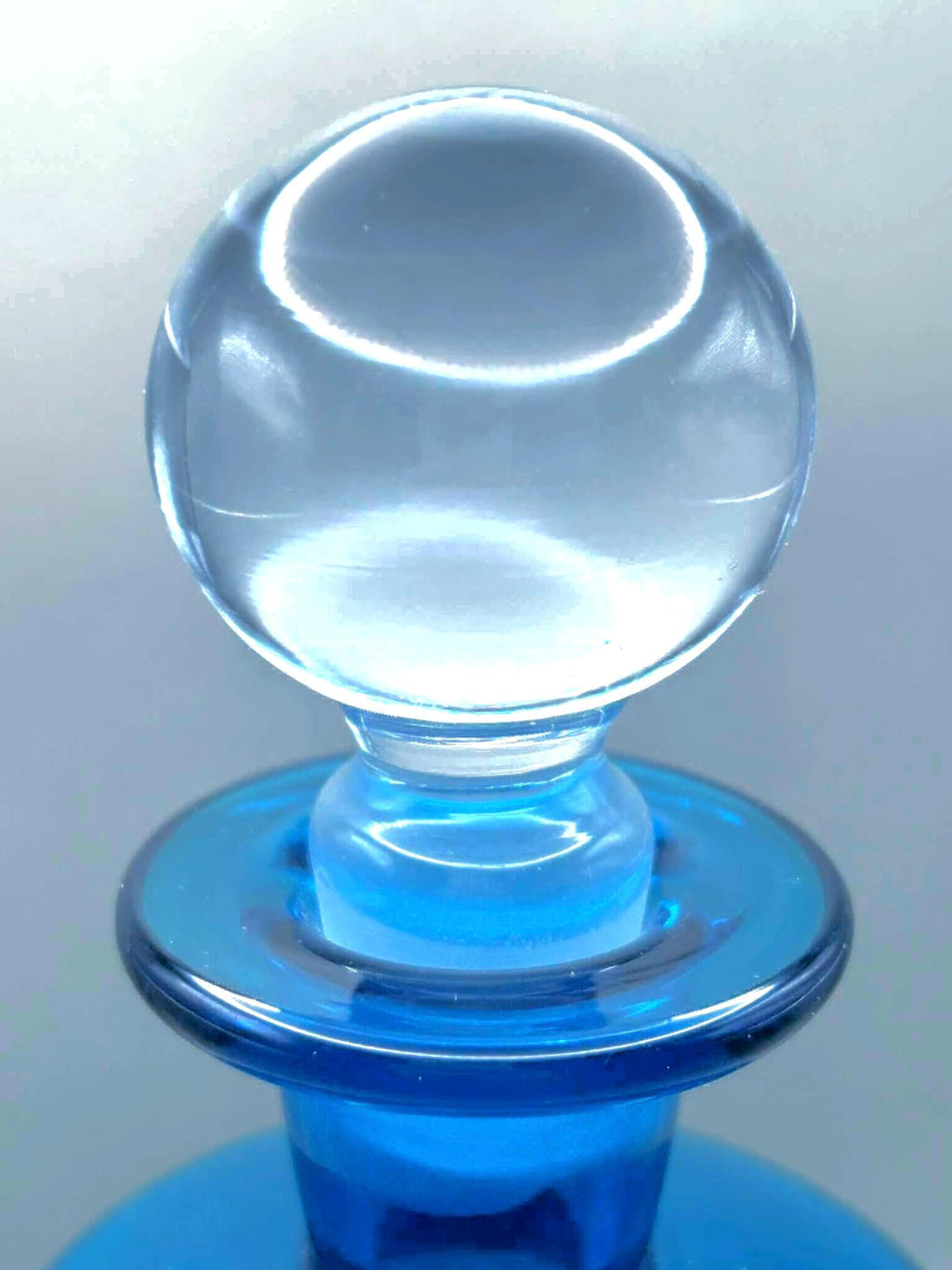 Holmegaard Art Glass Decanter, Teal Blue | Danish Scandinavian Design