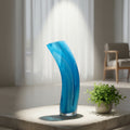 Målerås Glasbruk, Turquoise Satin Glass Vase | Signed Swedish Art Glass
