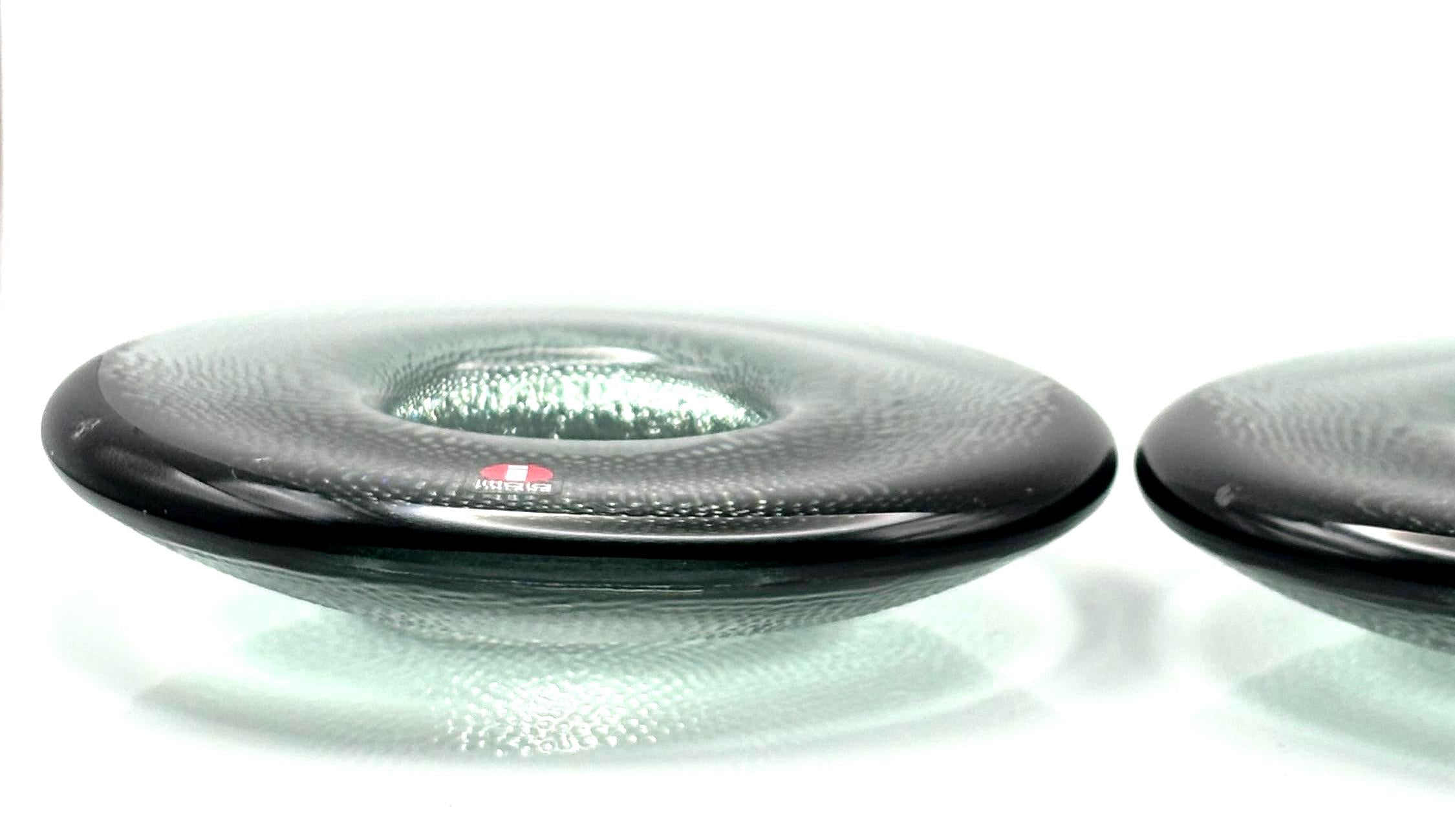 Iittala Kastehelmi Glass Candle Holders, Smoke Grey, Set of 2