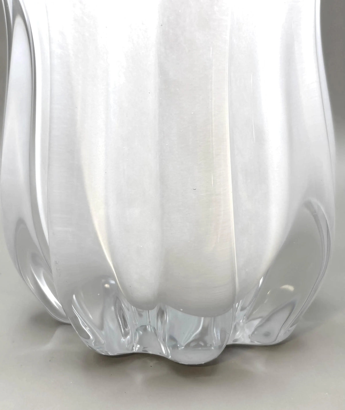Murano, White Opaline Glass Vase | Italian Art