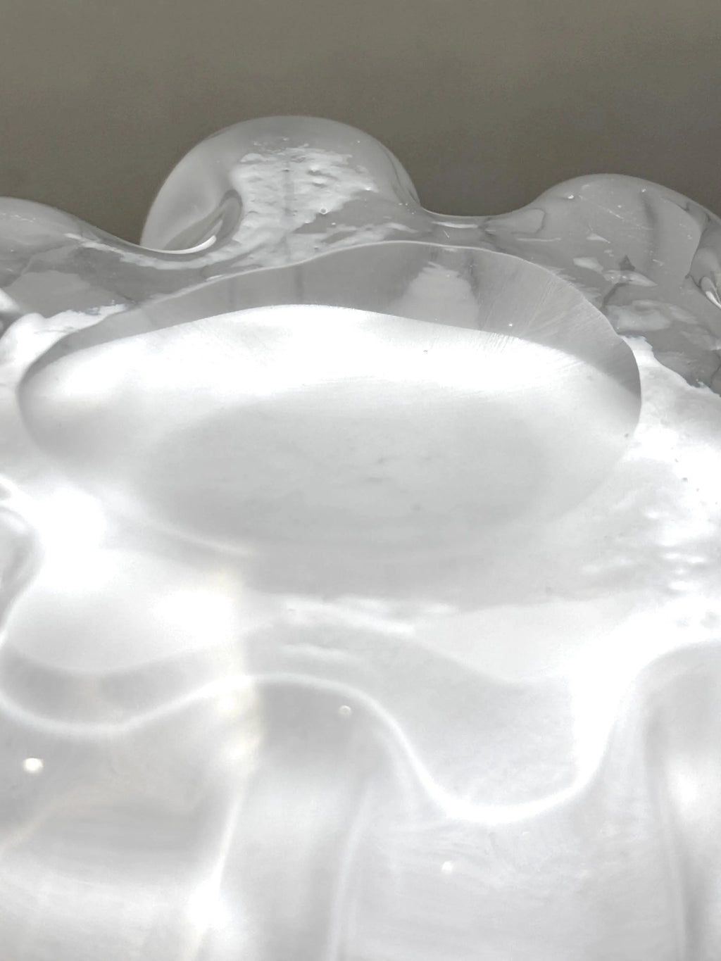 Murano, White Opaline Glass Vase | Italian Art