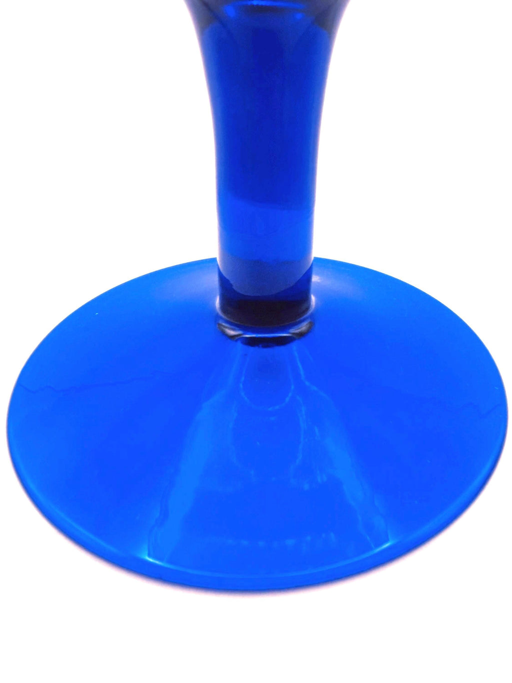 Empoli Blue Footed Compote Bowl, Italian Mid-Century Glass, 17 cm