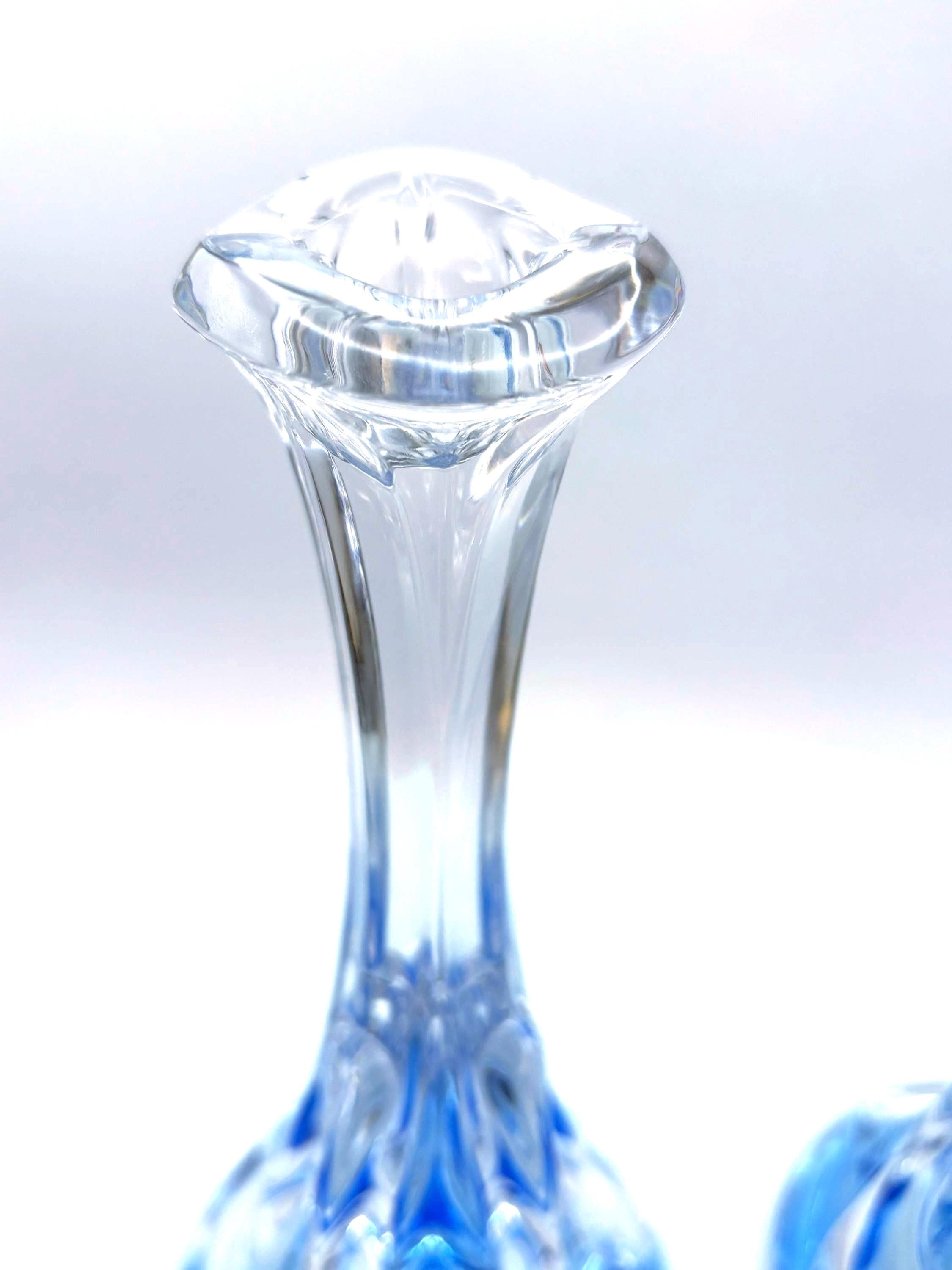 Vintage Walther, Nachtmann Germany Crystal Candle holders, mid century modern style -1970s-
