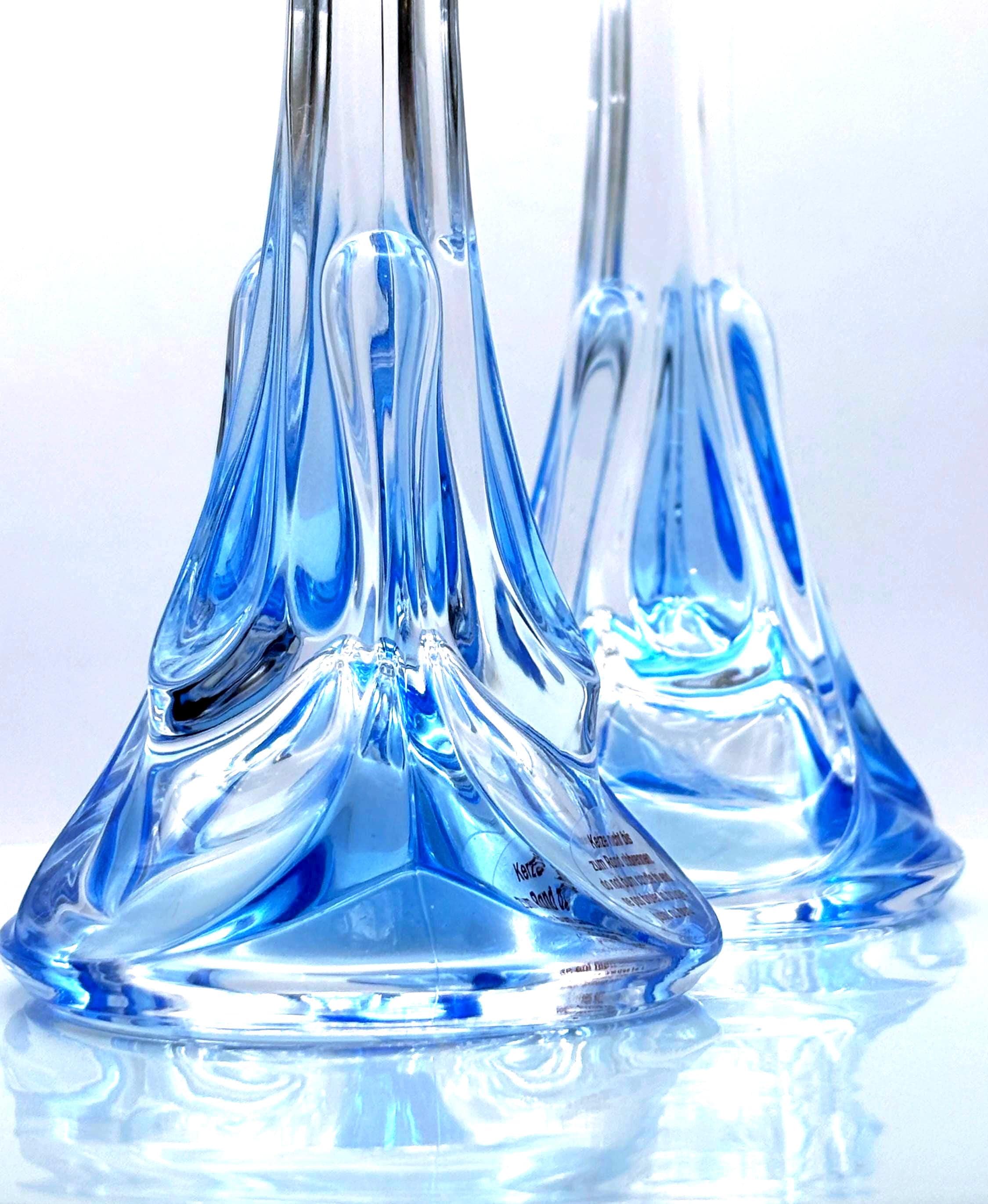 Vintage Walther, Nachtmann Germany Crystal Candle holders, mid century modern style -1970s-