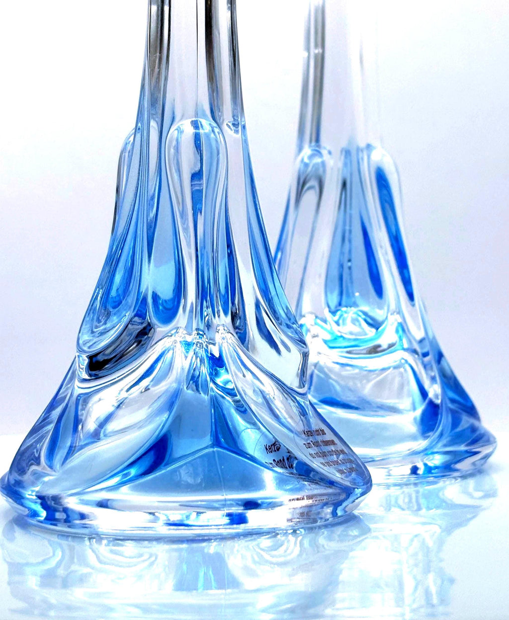 Walther Nachtmann Crystal Candle holders, mid century modern European style -1970s-