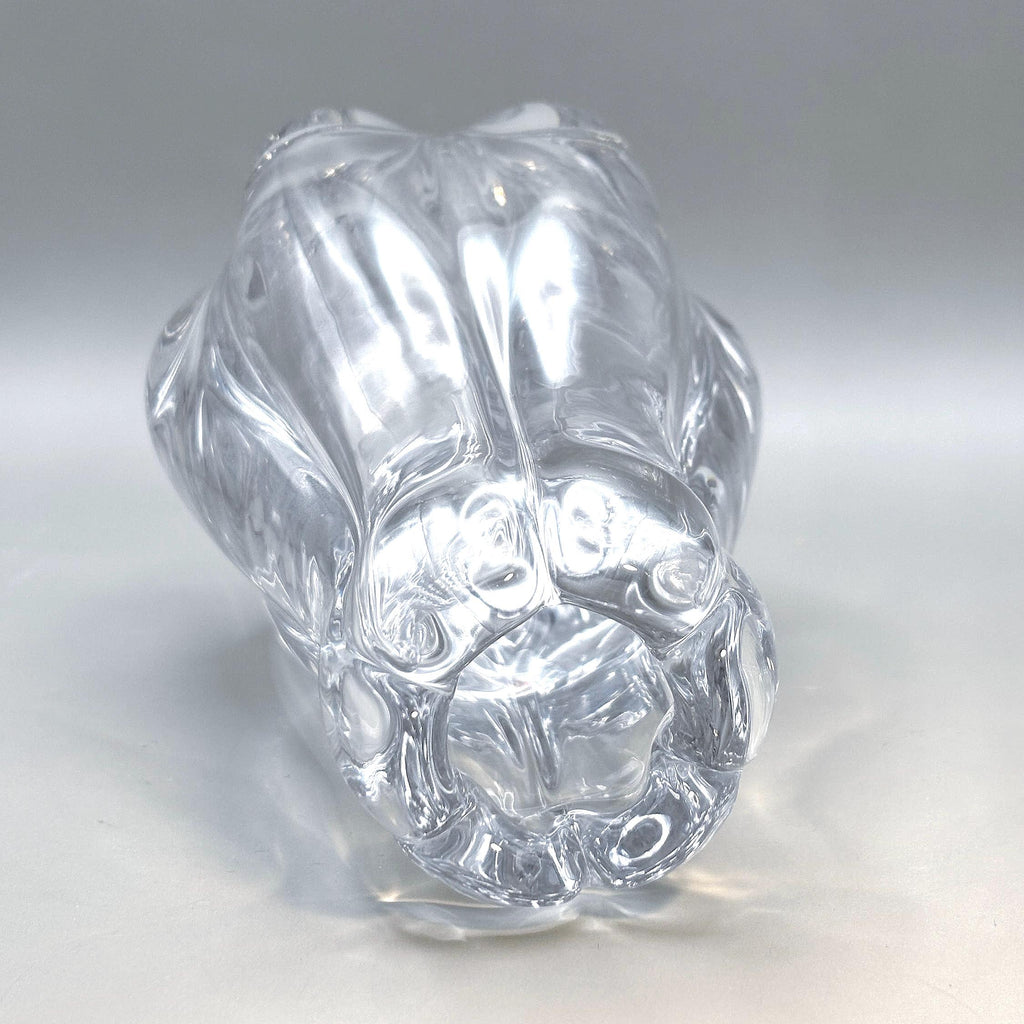 Orrefors Crystal Vase by Vicke Lindstrand, Signed Swedish Art Glass