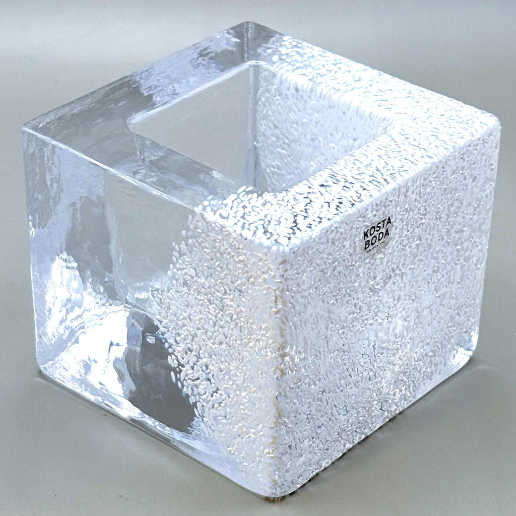 Kosta Boda Brick Crystal Votive, Anna Ehrner | Scandinavian Ice Glass Candle Holder
