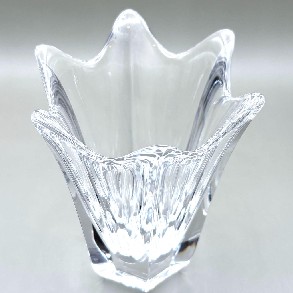 Orrefors Fleur Crystal Vase – Lars Hellsten Signed Swedish Art Glass (15 cm)