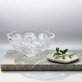 Bohemian, Czech. Hand-Cut Crystal Bowl with Starburst Pattern, 26 cm
