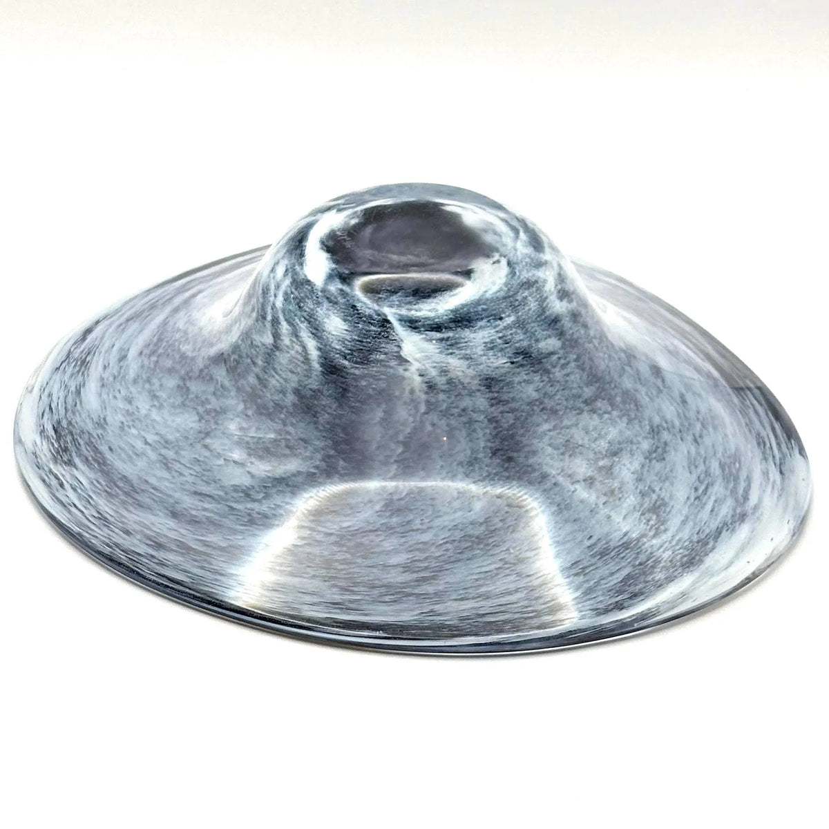 Johansson Malmö Glass Tazza Centerpiece Bowl, Signed Swedish Art Glass