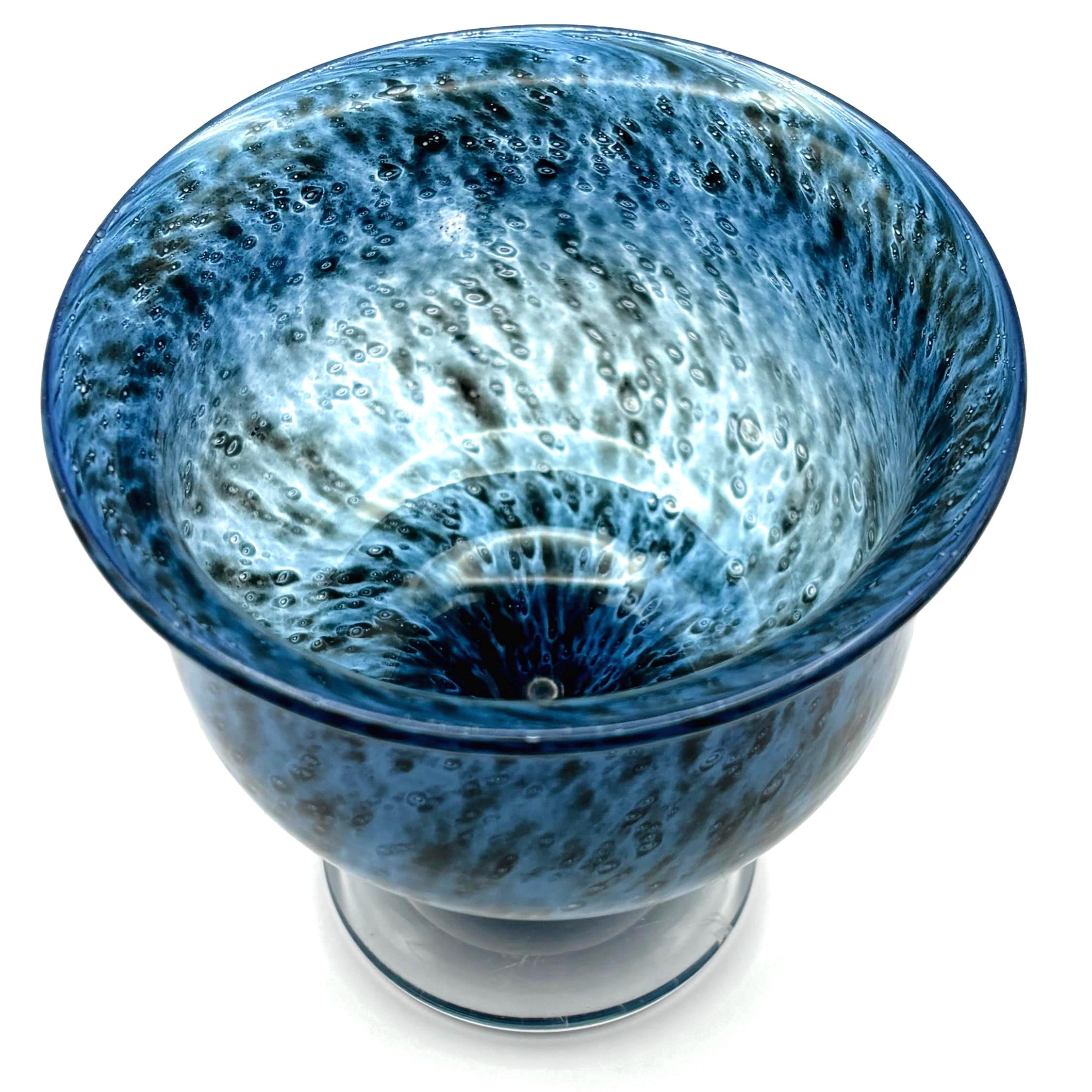Kosta Boda, Bertil Vallien, Cobalt Blue Art Glass Bowl | Swedish Scandinavian Decor