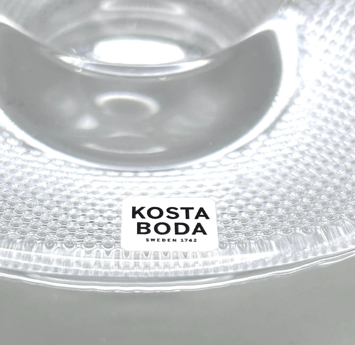 Kosta Boda, Göran Wärff, Crystal Candle Holders Pair | Scandinavian Mid Century Art Glass