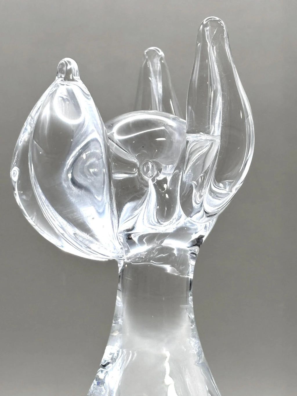 Ekenäs Glasbruk Crystal Dog Sculpture | Swedish Art Glass