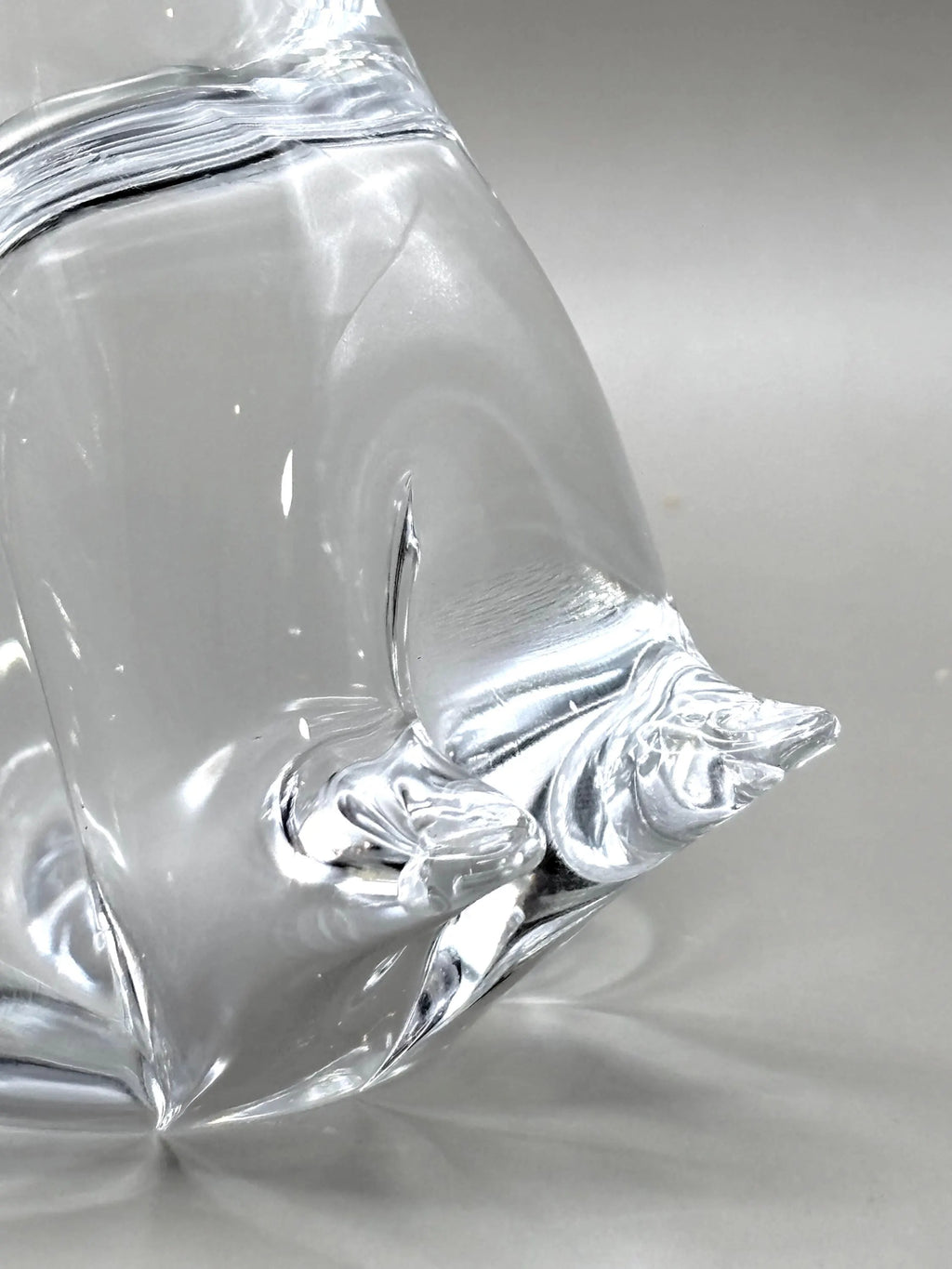 Ekenäs Glasbruk Crystal Dog Sculpture | Swedish Art Glass