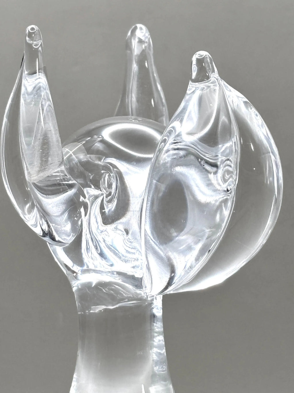 Ekenäs Glasbruk Crystal Dog Sculpture | Swedish Art Glass