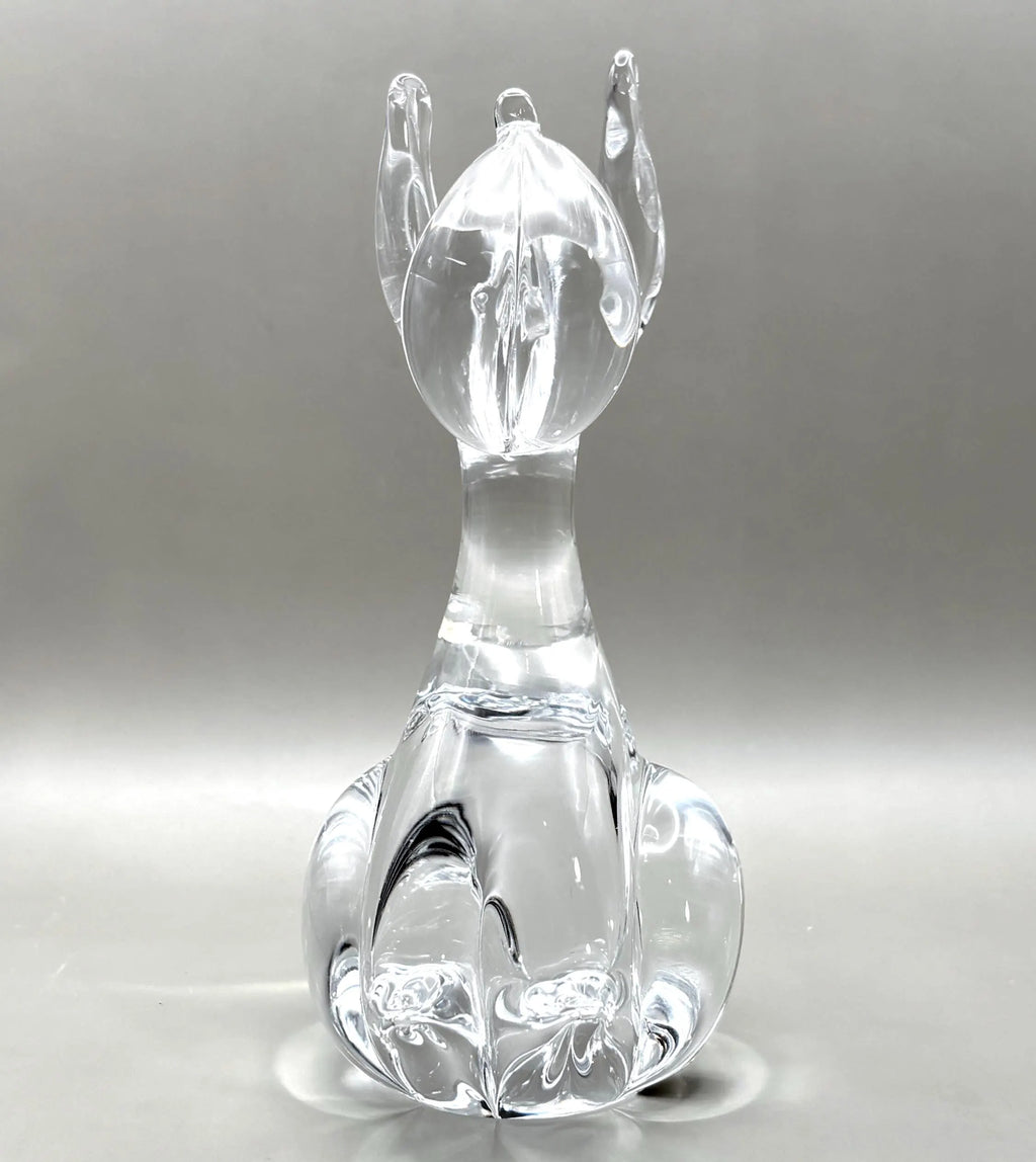 Ekenäs Glasbruk Crystal Dog Sculpture | Swedish Art Glass