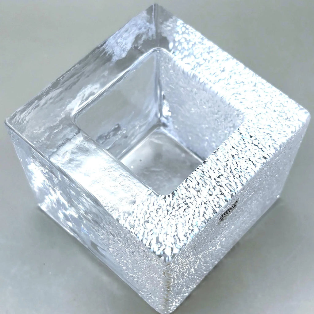 Kosta Boda Brick Crystal Votive, Anna Ehrner | Scandinavian Ice Glass Candle Holder
