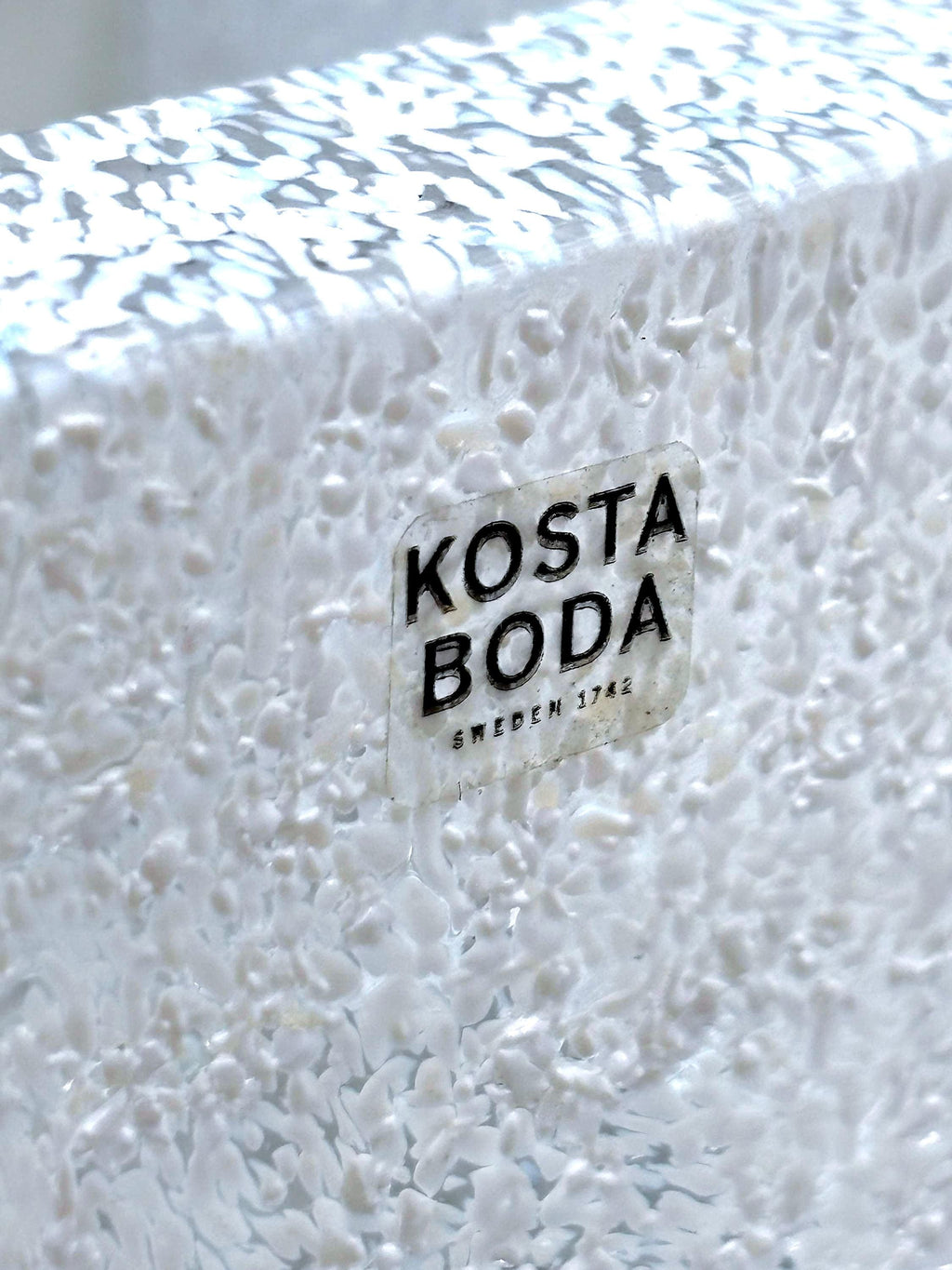 Kosta Boda Brick Crystal Votive, Anna Ehrner | Scandinavian Ice Glass Candle Holder