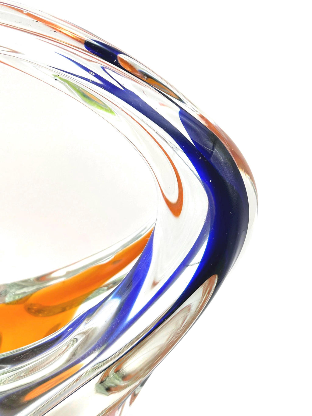 Bohemian Rhapsody Art Glass Bowl | Sculptural Crystal Centerpiece