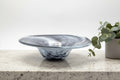 Johansson Malmö Glass Tazza Centerpiece Bowl, Signed Swedish Art Glass