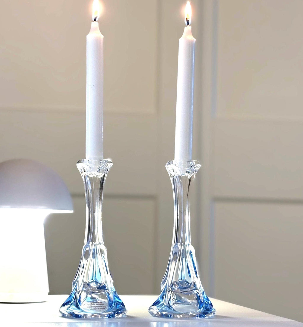 Vintage Walther, Nachtmann Germany Crystal Candle holders, mid century modern style -1970s-