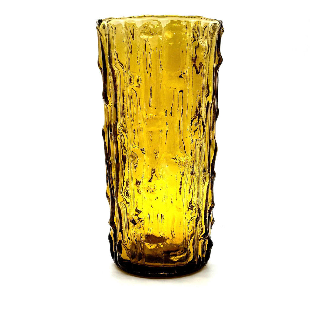 Bo Borgström, Sweden. Amber Textured Art Glass Vase, 14 cm