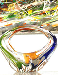 Bohemian Rhapsody Art Glass Bowl | Sculptural Crystal Centerpiece