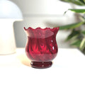 Ruby Red Glass Vase – Italian Luxury Art Glass Bowl, Hand Blown Sculptural Decor