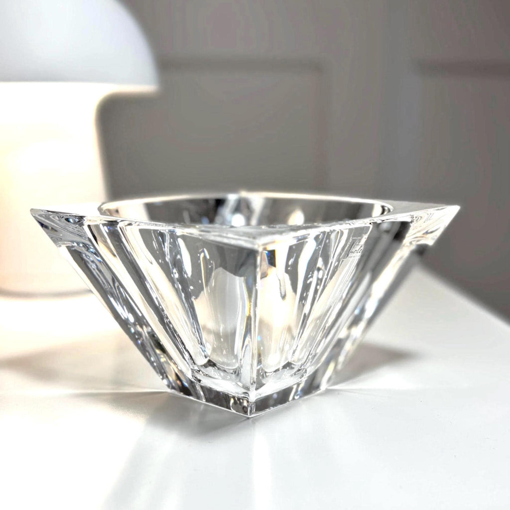 Violetta, Hand Cut Lead Crystal Bowl, Square Design | Polish Glass Art
