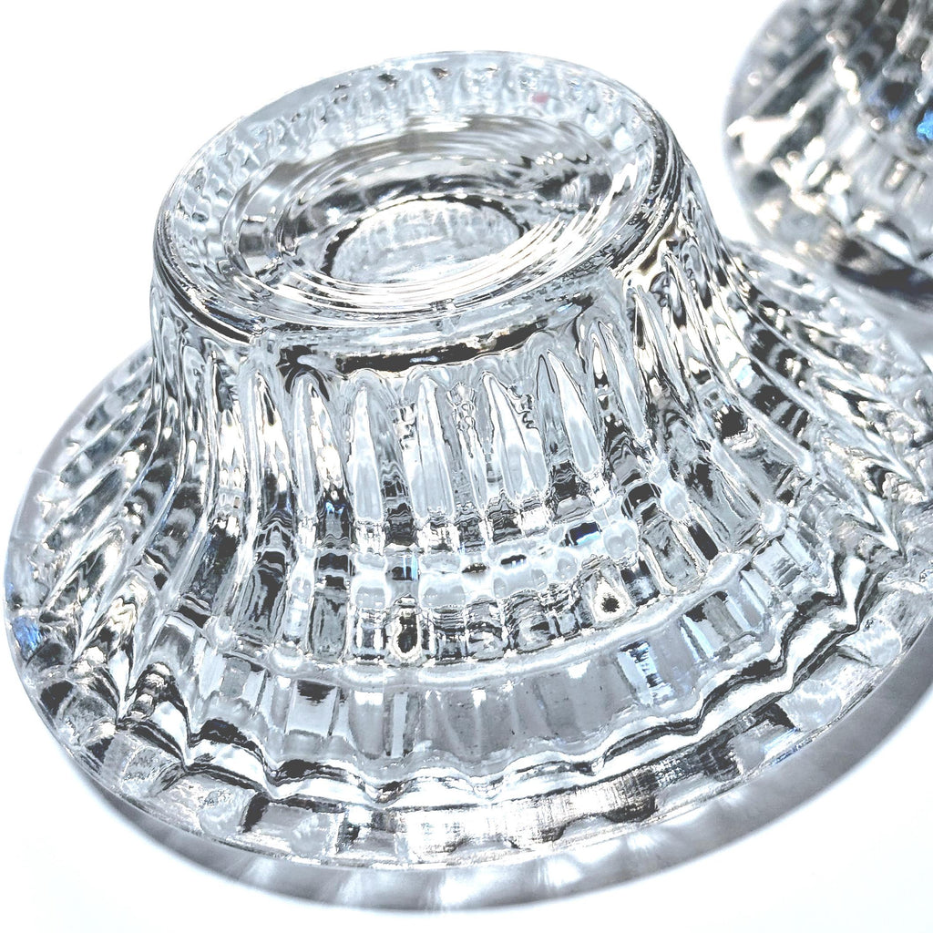 Forever Crystal Candle Holders, Set of 2, Elegant Glass Votive Holders