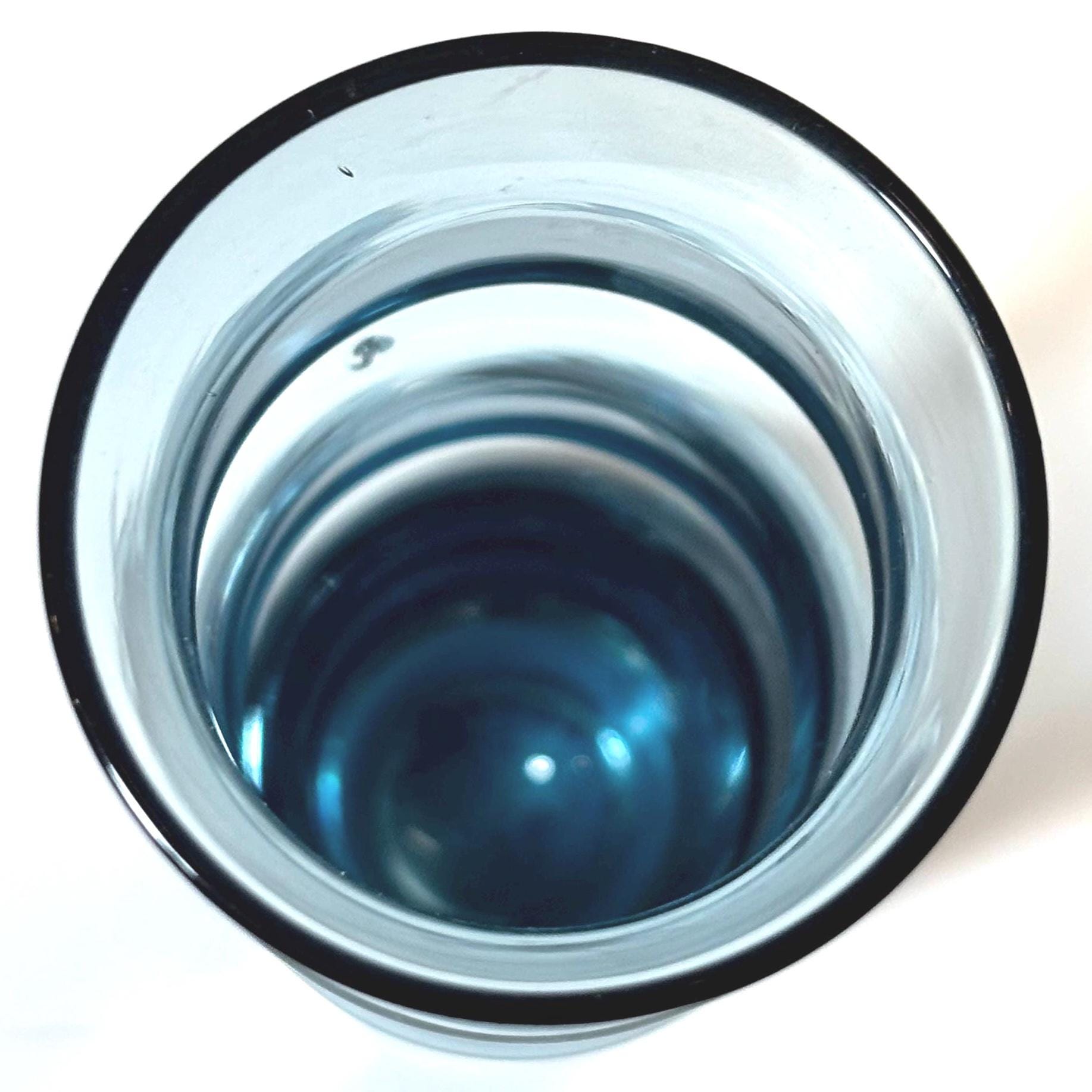 Åseda Glasbruk Bambu BUD Vase  Bo Borgström Blue Art Glass, Mid Century Scandinavian