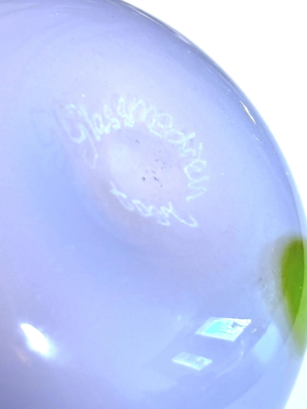 Signed Glassmejden Swedish Art Glass Pitcher – Lavender Purple Studio Vase