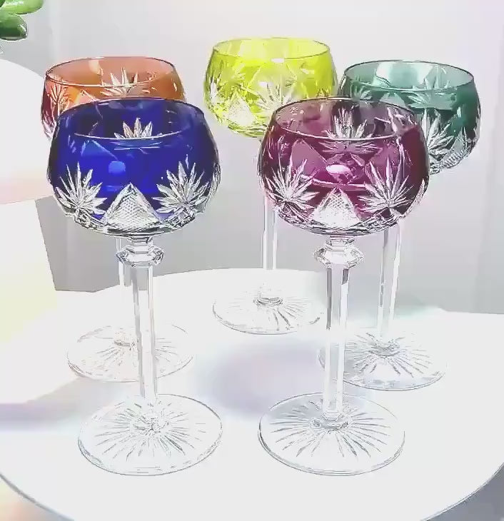 Val Saint Lambert Crystal Wine Glasses – Berncastel Harlequin