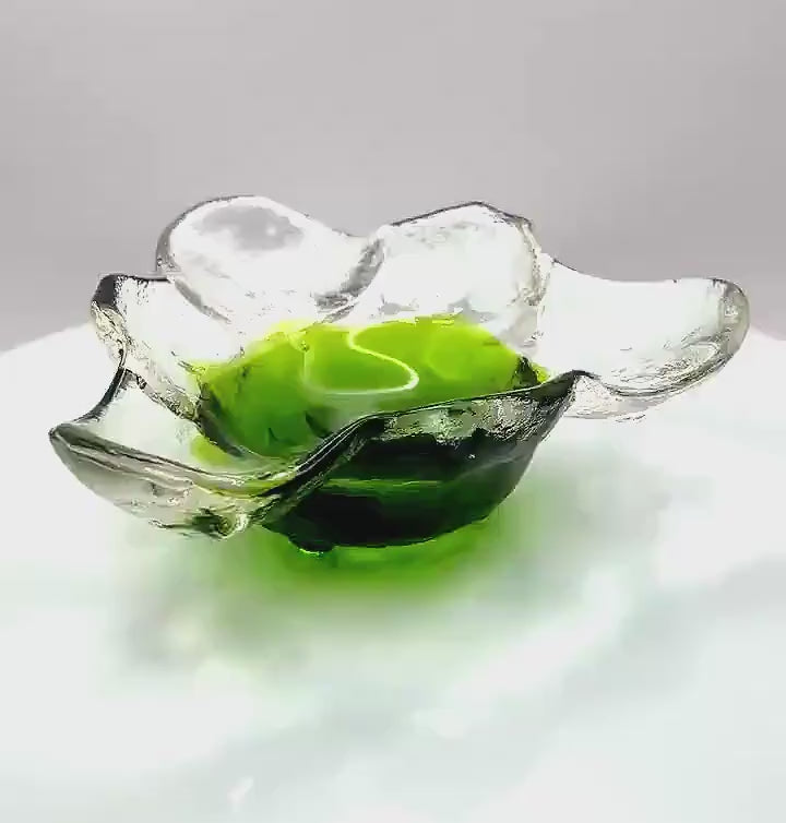 KIVI Art Glass Bowl – Pertti Santalahti Humppila, Finnish Design