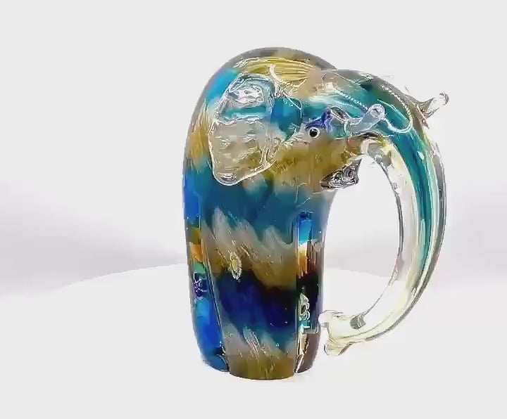 Murano Millefiori Elephant, Italian Art Glass Figurine